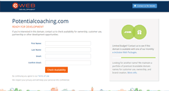 Desktop Screenshot of potentialcoaching.com